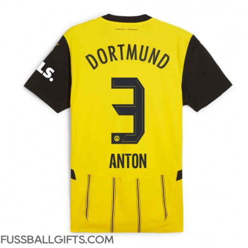 Borussia Dortmund Waldemar Anton #3 Fußballbekleidung Heimtrikot 2024-25 Kurzarm